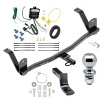 Trailer Tow Hitch For 17-21 Chevrolet Bolt EV All Models Complete Package w/ Wiring Draw Bar and 2" Ball