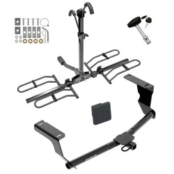 Trailer Tow Hitch For 08-23 Subaru Impreza Wagon 13-15 XV Crosstrek Platform Style 2 Bike Rack w/ Hitch Lock and Cover
