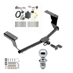 Trailer Tow Hitch For 17-23 Subaru Impreza 5 Dr. Wagon single exhaust Complete Package w/ Wiring Draw Bar and 1-7/8" Ball