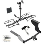 Trailer Tow Hitch For 12-23 Subaru Impreza Sedan Except WRX & STI Platform Style 2 Bike Rack w/ Hitch Lock and Cover