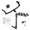 Trailer Tow Hitch w/ 4 Bike Rack For 19-26 Mazda 3 Hatchback tilt away adult or child arms fold down carrier w/ Lock and Cover
