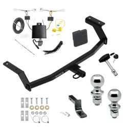 Trailer Tow Hitch For 19-26 Mazda 3 Hatchback Deluxe Package Wiring 2" and 1-7/8" Ball and Lock