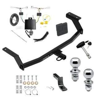 Trailer Tow Hitch For 19-26 Mazda 3 Hatchback Deluxe Package Wiring 2" and 1-7/8" Ball and Lock