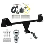 Trailer Tow Hitch For 19-24 Toyota Corolla Hatchback Complete Package w/ Wiring Draw Bar and 2" Ball