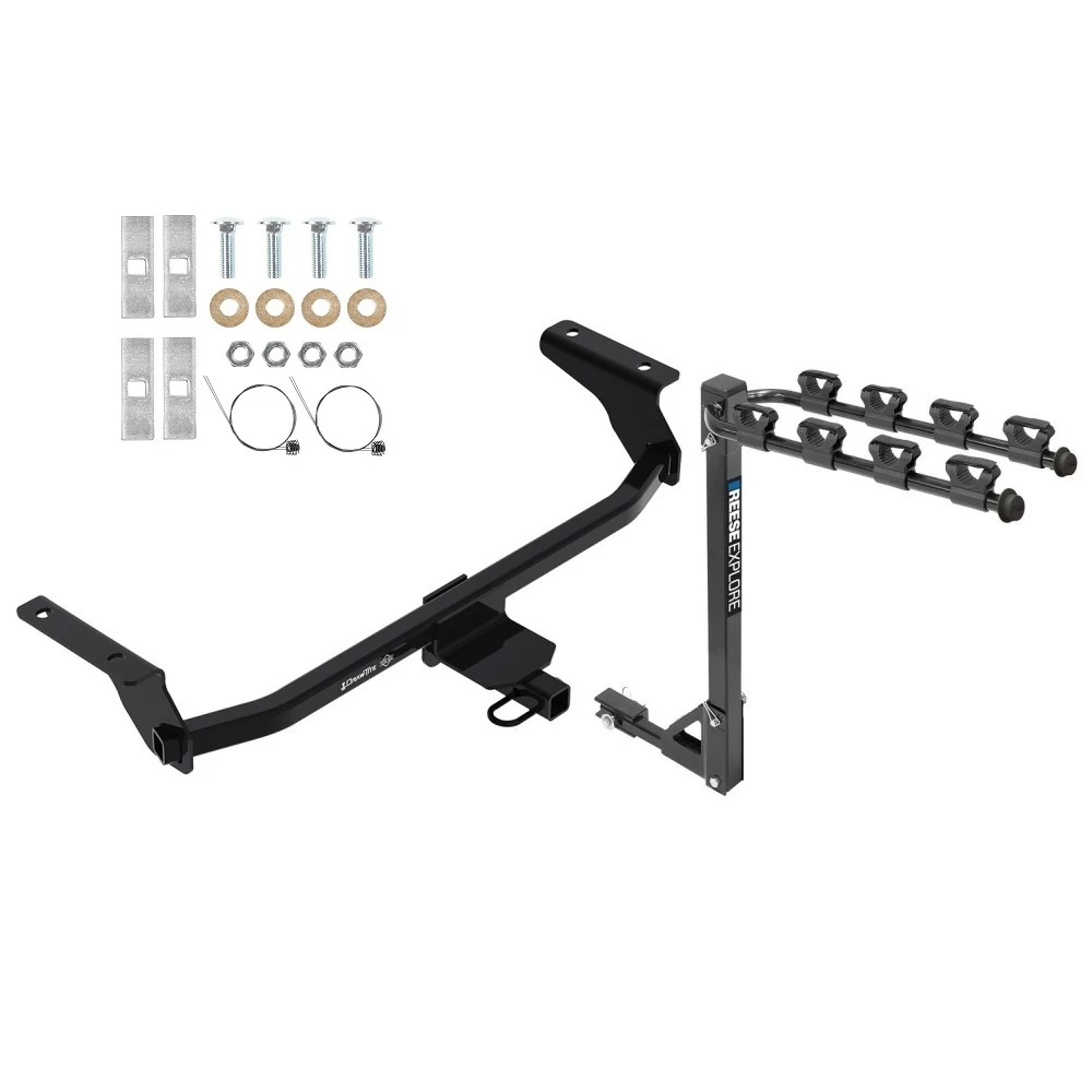 Trailer Tow Hitch For 20-23 Mazda CX-30 without Factory Towable Bumper tilt away adult or child arms fold down carrier