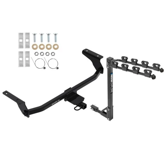 Trailer Tow Hitch For 20-23 Mazda CX-30 without Factory Towable Bumper tilt away adult or child arms fold down carrier