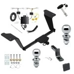 Trailer Tow Hitch For 21-26 KIA K5 All Models Deluxe Package Wiring 2" and 1-7/8" Ball and Lock