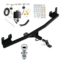 Trailer Tow Hitch For 21-23 KIA Rio Hatchback Complete Package w/ Wiring Draw Bar and 1-7/8" Ball