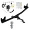 Trailer Tow Hitch For 21-23 KIA Rio Hatchback Complete Package w/ Wiring Draw Bar and 1-7/8" Ball