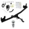 Trailer Tow Hitch For 21-23 KIA Rio Hatchback Complete Package w/ Wiring Draw Bar and 2" Ball