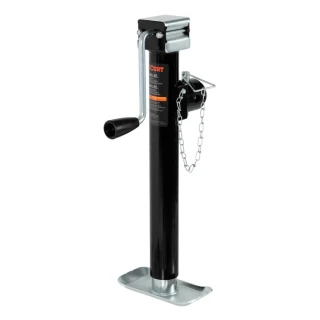 CURT 5K Pipe-Mount Swivel Trailer Jack with Sidewind Handle, 15 Inch Lift