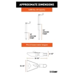 CURT A-Frame Trailer Jack with 2 Inch Coupler, 5000 lbs Jack, 7000 lbs Coupler