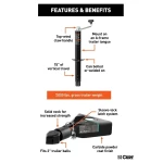 CURT A-Frame Trailer Jack with 2 Inch Coupler, 5000 lbs Jack, 7000 lbs Coupler
