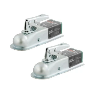 2-pack CURT 2K straight tongue trailer couplers for 2 inch channel and 1-7/8 ball