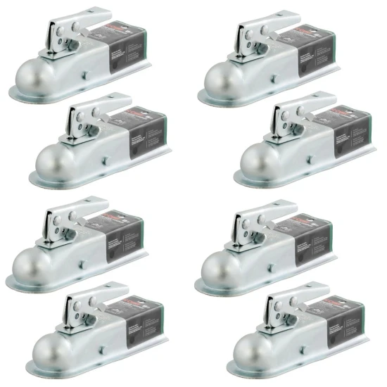 CURT 1-7/8" Straight-Tongue Trailer Coupler for 2" Channel, Zinc, 2K GTW – 8 Pack