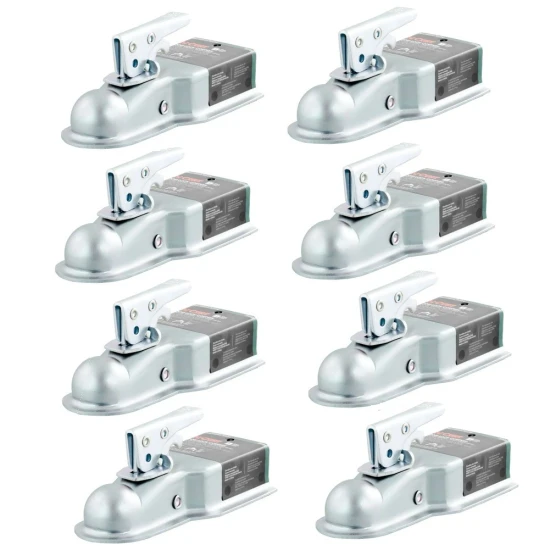 CURT 2K Straight Tongue Trailer Coupler for 3" Channel with Posi-Lock, Zinc
