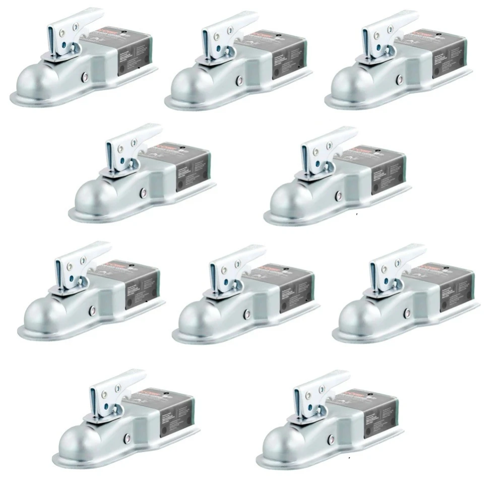 CURT 2K Straight Tongue Coupler for 3 Inch Channel, Zinc-Plated, 1-7/8 Inch Ball