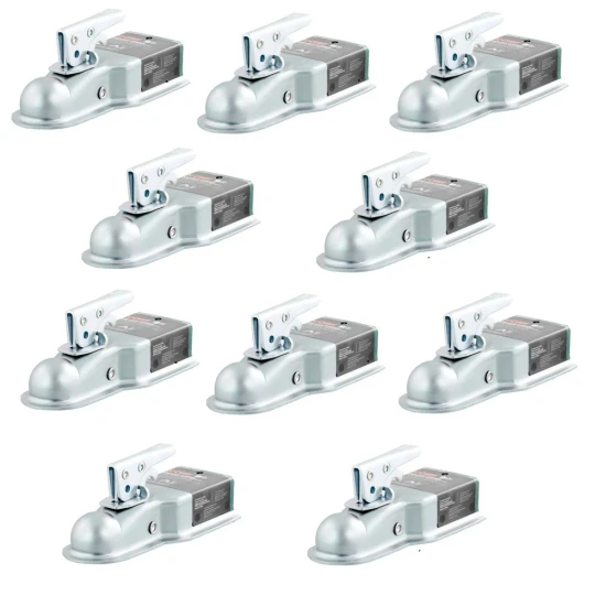 CURT 2K Straight Tongue Coupler for 3 Inch Channel, Zinc-Plated, 1-7/8 Inch Ball