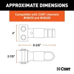CURT 7K Adjustable Channel-Mount Trailer Coupler with Sleeve-Lock for 2" Ball