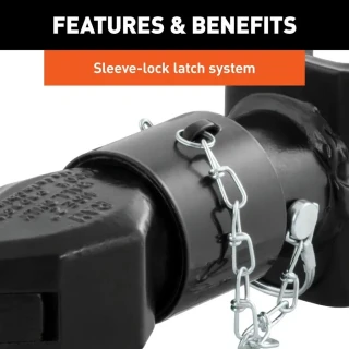 CURT 7K Adjustable Channel-Mount Trailer Coupler with Sleeve-Lock for 2" Ball