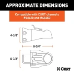 CURT 14K Adjustable Channel-Mount Trailer Coupler for 2-5/16" Ball – 4-Pack Heavy-Duty