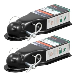 CURT 2x 3.5K QuickPin No-Latch Trailer Coupler for 2" Ball 3" Channel