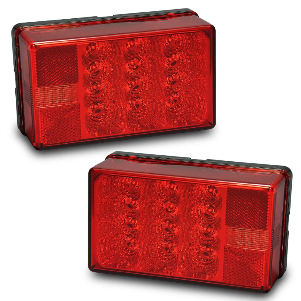 Wesbar LED Waterproof Trailer Taillight Kit Pair for Over 80 Inch Wide (Driver & Passenger)