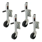 CURT 1,200 lb Marine Trailer Jack with 6" Wheel and Sidewind Handle – 4 Pack