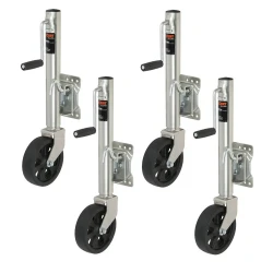 CURT 4x 1.5K Marine Trailer Jack w/ 8" Wheel and 10" Travel