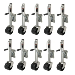 CURT 10x 1.5K Marine Trailer Jack w/ Dual 6" Wheels and 10" Travel