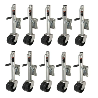 CURT Marine Trailer Jack with Dual 6" Wheels, 1,500 lbs Capacity, 10" Travel
