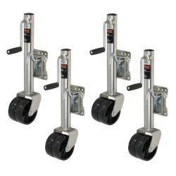 CURT 4x 1.5K Marine Trailer Jack w/ Dual 6" Wheels and 10" Travel