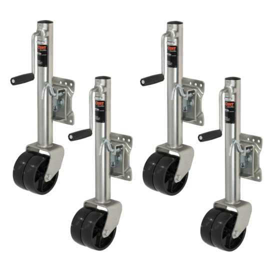 CURT Marine Trailer Jack with Dual 6" Wheels – 1,500 lbs Capacity, Swivel Mount