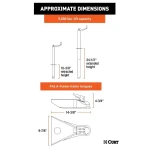 CURT A-Frame Trailer Jack and 2" Coupler Bundle for Towing