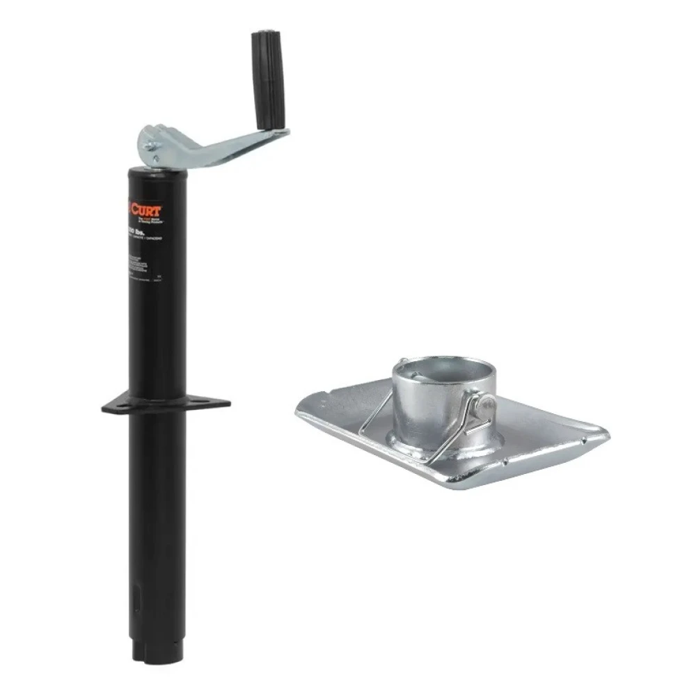CURT 5000 lb A-Frame Trailer Jack with 14 inch Travel and Footplate