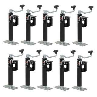 CURT 2K Bracket-Mount Swivel Trailer Jack Bundle with Top Handle and 10" Travel
