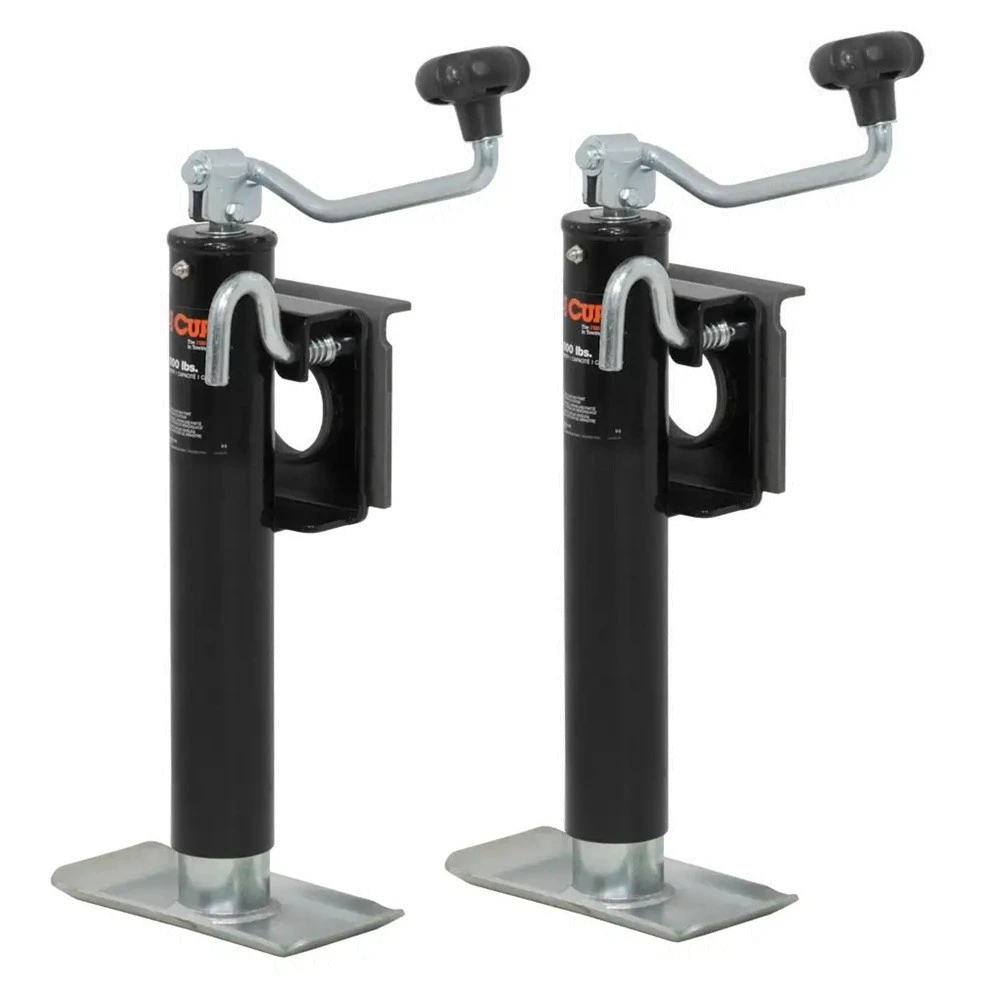 CURT 2K Bracket-Mount Swivel Trailer Jack with Top Handle and 10" Travel