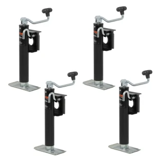 CURT 2K Bracket-Mount Swivel Trailer Jack with Top Handle – 10" Travel (4 Pack)