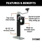 CURT 2K Bracket-Mount Swivel Trailer Jack with Top Handle and 10" Travel