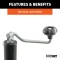CURT 2K Bracket-Mount Swivel Trailer Jack with Top Handle and 10" Travel