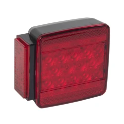 Wesbar 4" x 4" LED Waterproof Trailer Taillight – 7-Function, Under 80" Wide (Left/Roadside)