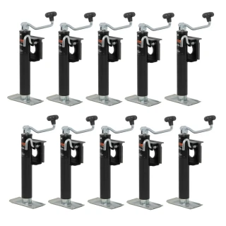 CURT 2K Bracket-Mount Swivel Trailer Jack with Topwind Handle and Footplate