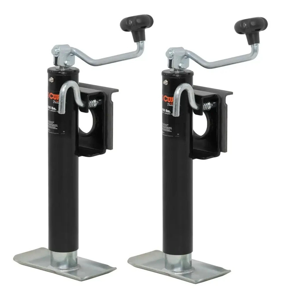 CURT 2K Bracket-Mount Swivel Trailer Jack with Top Handle and 10" Lift