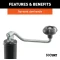 CURT 2K Bracket-Mount Swivel Trailer Jack with Topwind Handle and Footplate