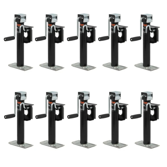 CURT 2K Bracket-Mount Swivel Trailer Jack with Side Handle and 10-Inch Travel