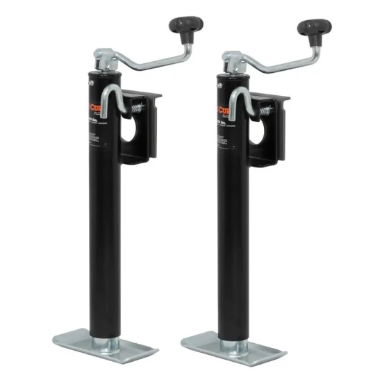 CURT 2K bracket-mount swivel trailer jack with top handle and 15 inch travel