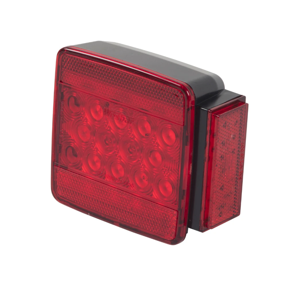 Wesbar 4x4 LED Submersible Trailer Taillight, Right/Curbside, Under 80 Inch Wesbar 6-Function LED Waterproof Trailer Taillight for Under 80 Inch (Passenger Side)