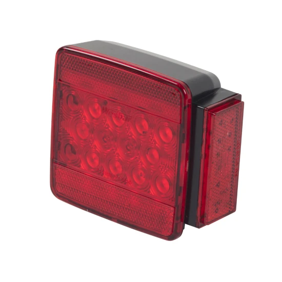 Wesbar 4x4 LED Submersible Trailer Taillight, Right/Curbside, Under 80 Inch Wesbar 6-Function LED Waterproof Trailer Taillight for Under 80 Inch (Passenger Side)