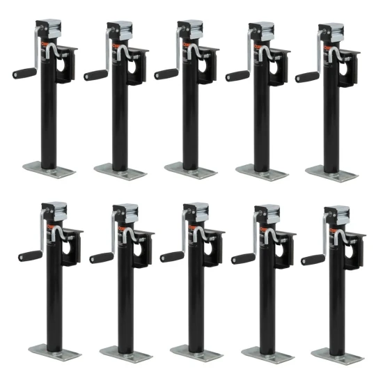 CURT 2K Bracket-Mount Swivel Trailer Jacks with Side Handle and Footplate
