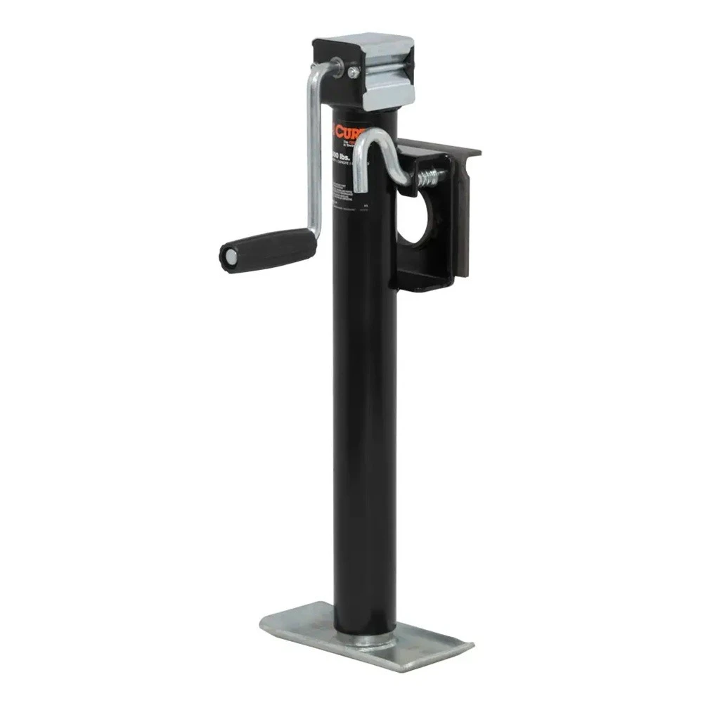 CURT 2K Bracket-Mount Swivel Jack with Side Handle and 15 Inch Travel – 2 Pack